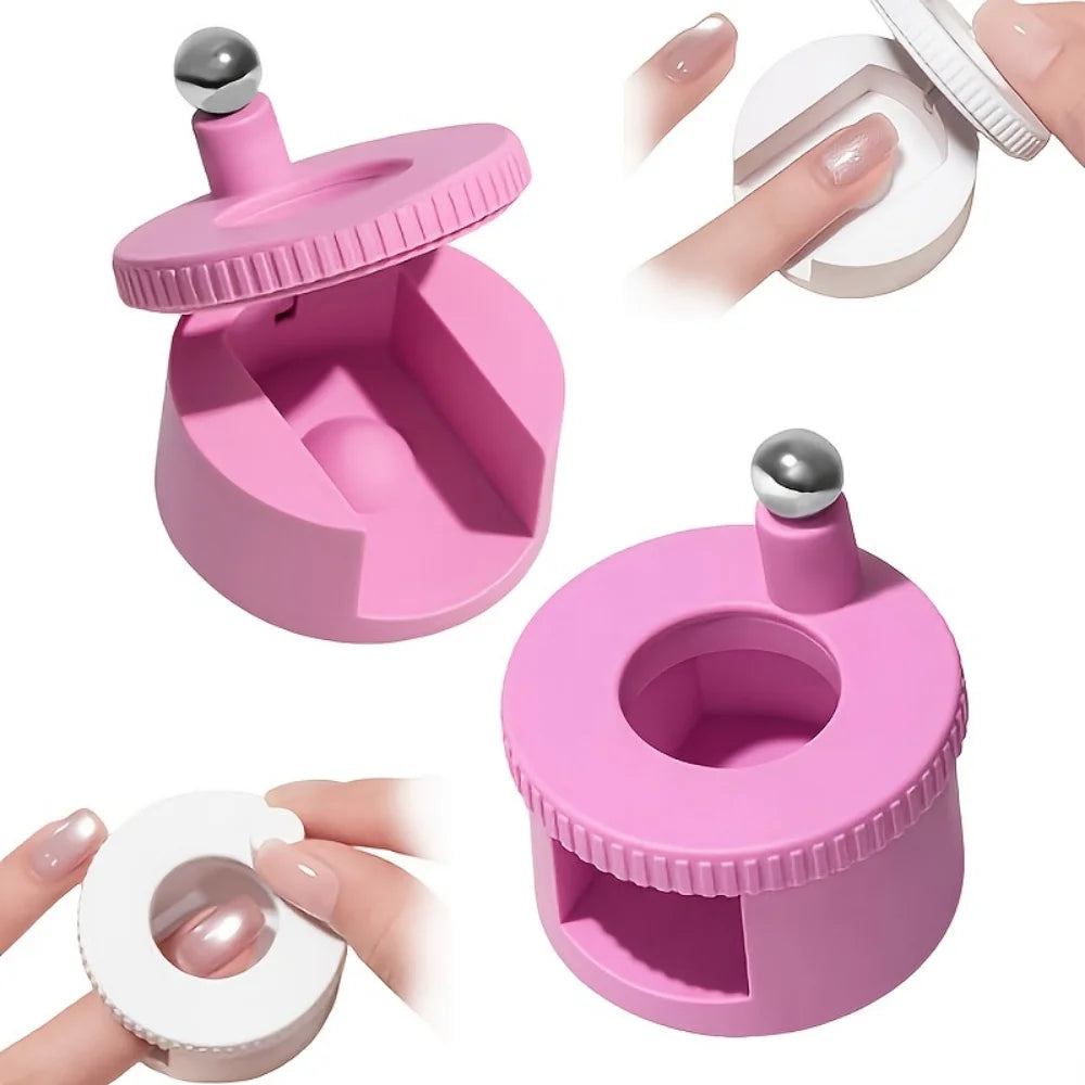 Rotating Cat Eye Nail Magnet Wide Light Glass Bead Effect Multifunctional Strong Automatic Nail Art Magnetic for Gel Nail Polish Peaceful Pleasures Health and Wellness