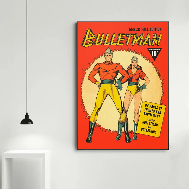 Anime Vintage Canvas Wall Art | Unframed Pop Art Poster Print