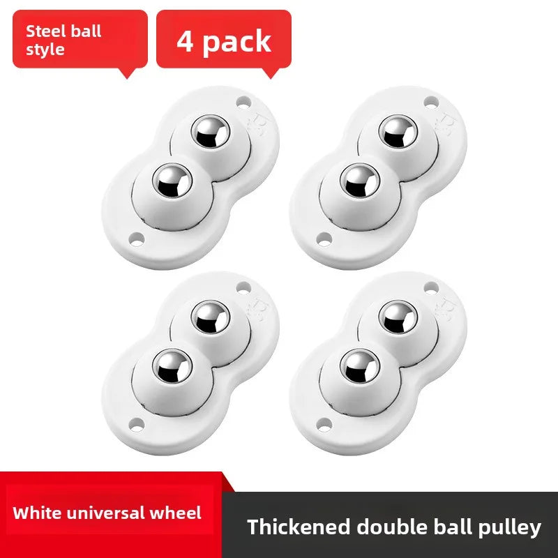 Self-Adhesive 360° Swivel Caster Wheels – Stainless Steel
