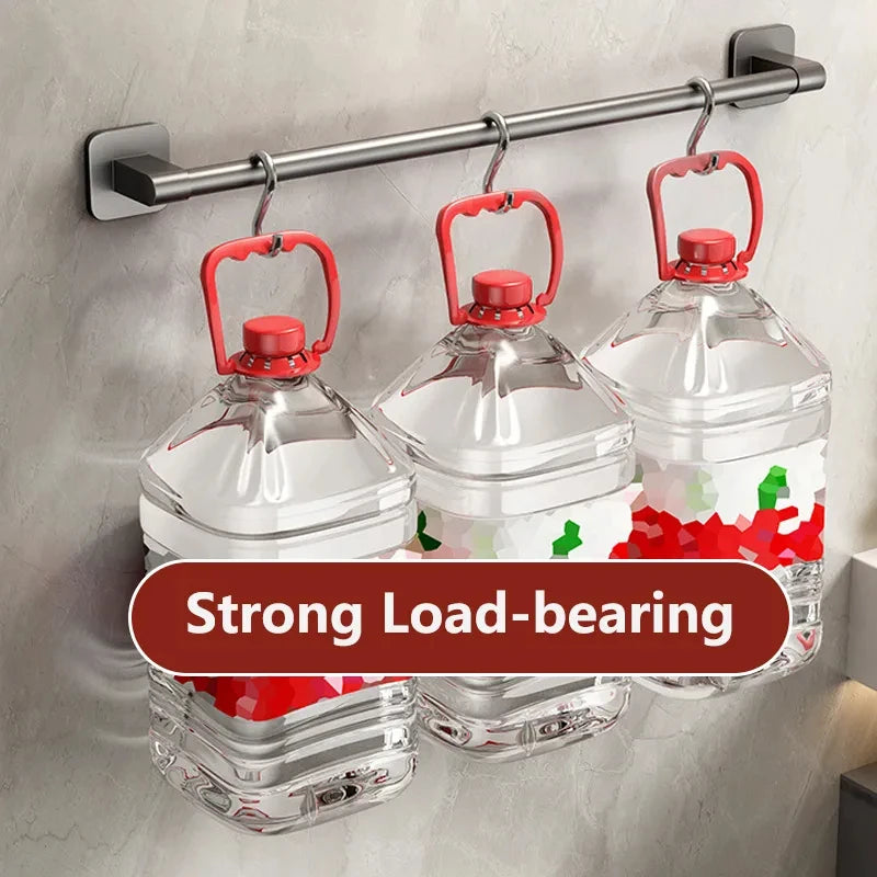 No-Drill Suction Cup Towel Bar | Wall Mount Aluminum Rack
