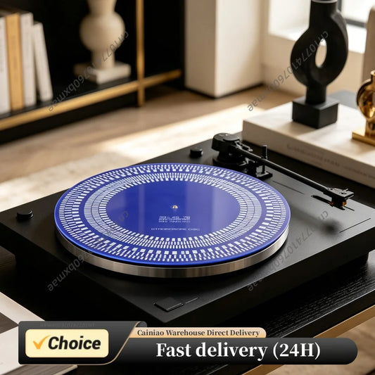 Turntable Strobe Disc 11.81 in X 3mm LP Turntables Calibration Disc Double Sided for Record Players Tests Rotational Speed Peaceful Pleasures Health and Wellness