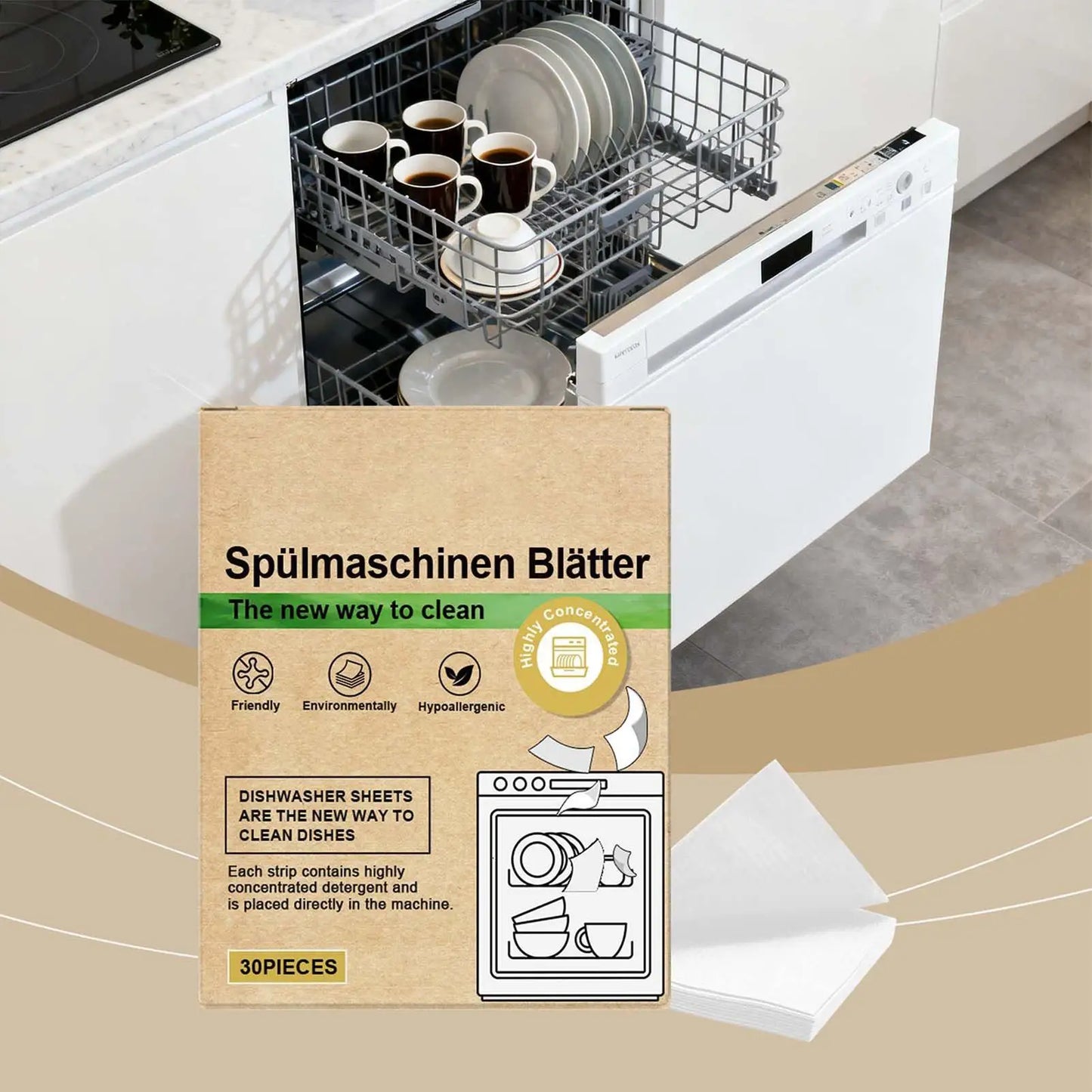 30-Pack Dishwasher Cleaner & Deodorizer Tablets | Home & Laundry