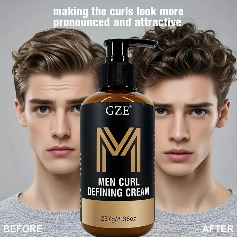 GZE Men's Curl Defining Cream – Frizz Control & Hydration Curl Defining Cream Peaceful Pleasures Health and Wellness