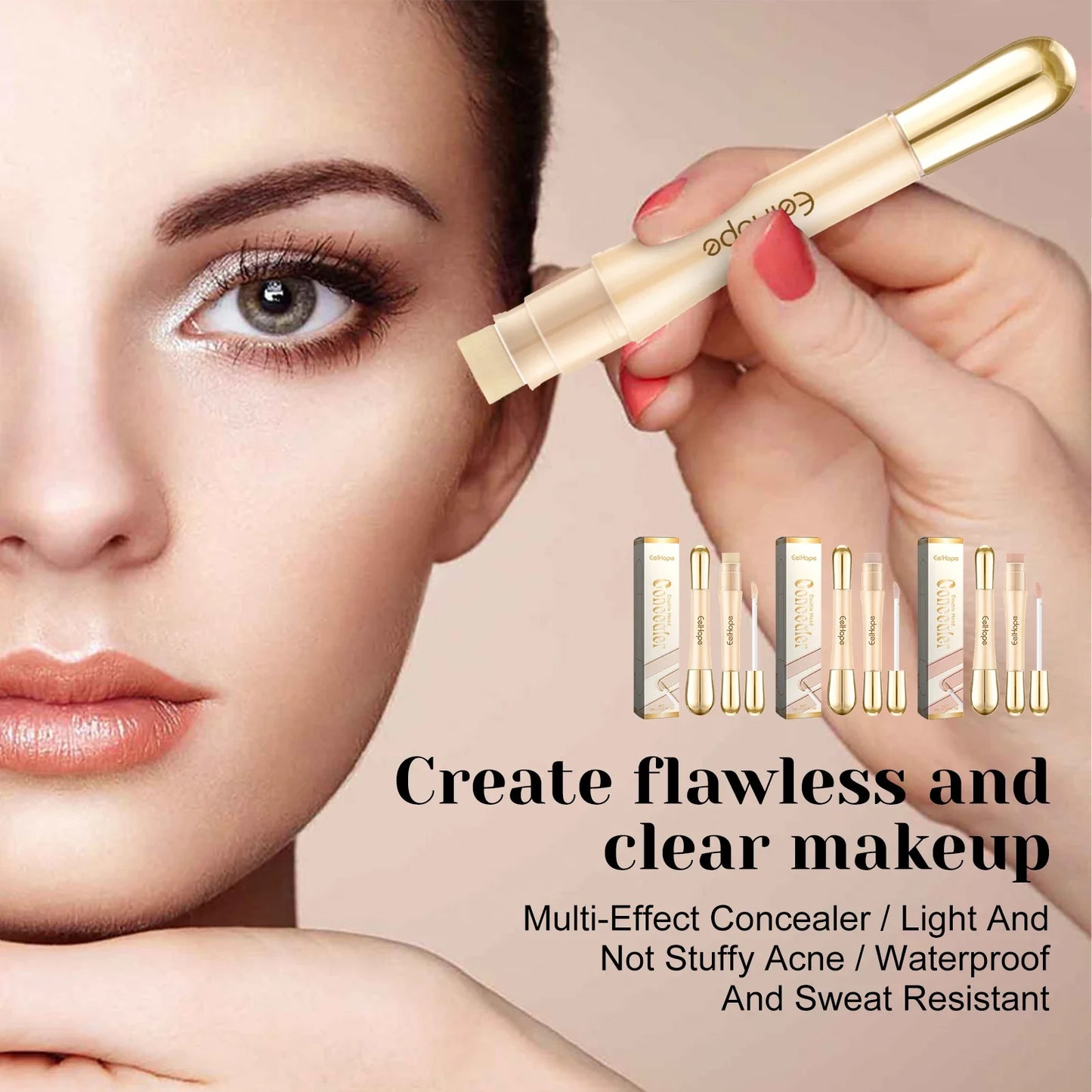 Eelhope Double Head Concealer – Waterproof & Moisturizing
