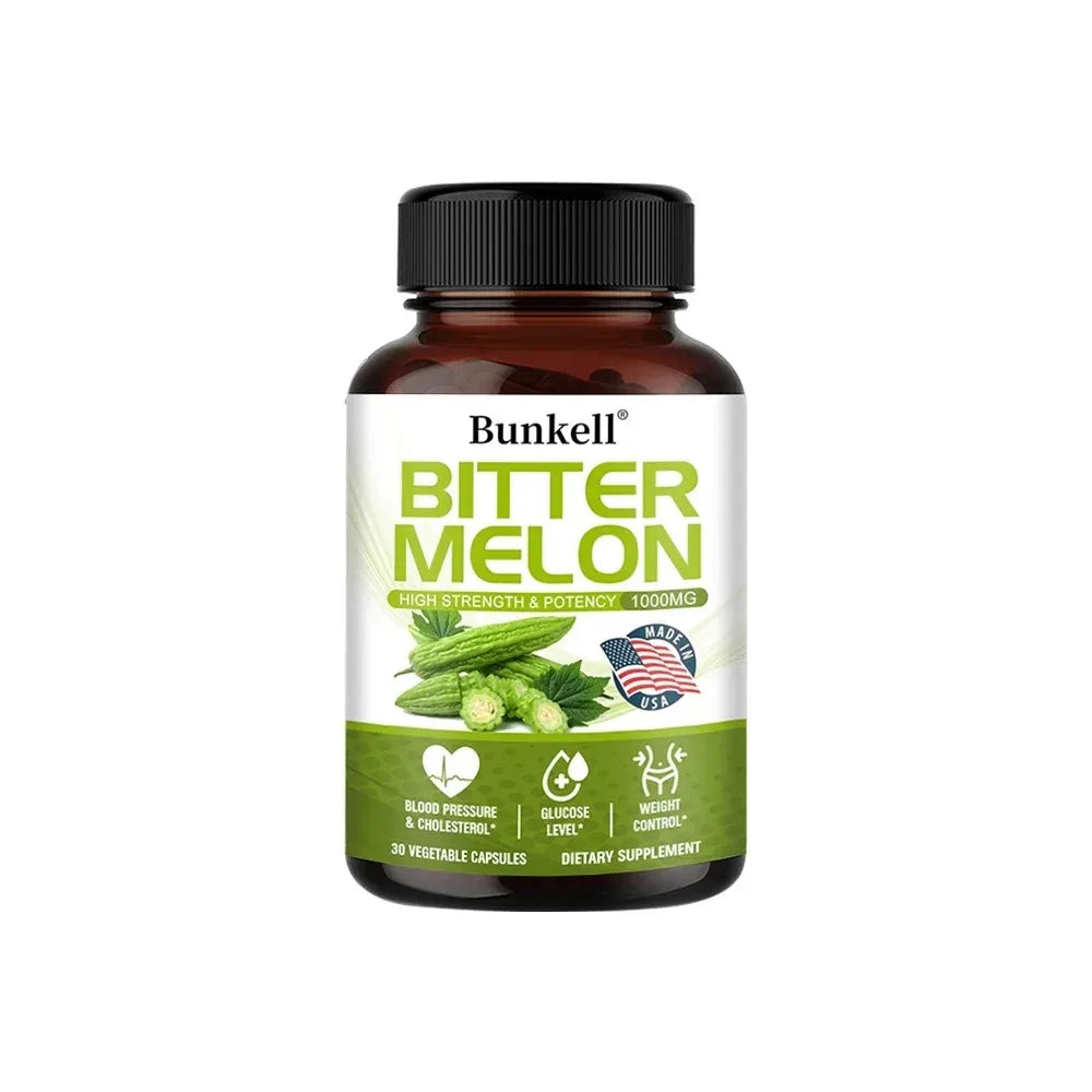 Natural Bitter Melon Extract Capsules for Metabolic Health Peaceful Pleasures Health and Wellness 30 count-1 bottle