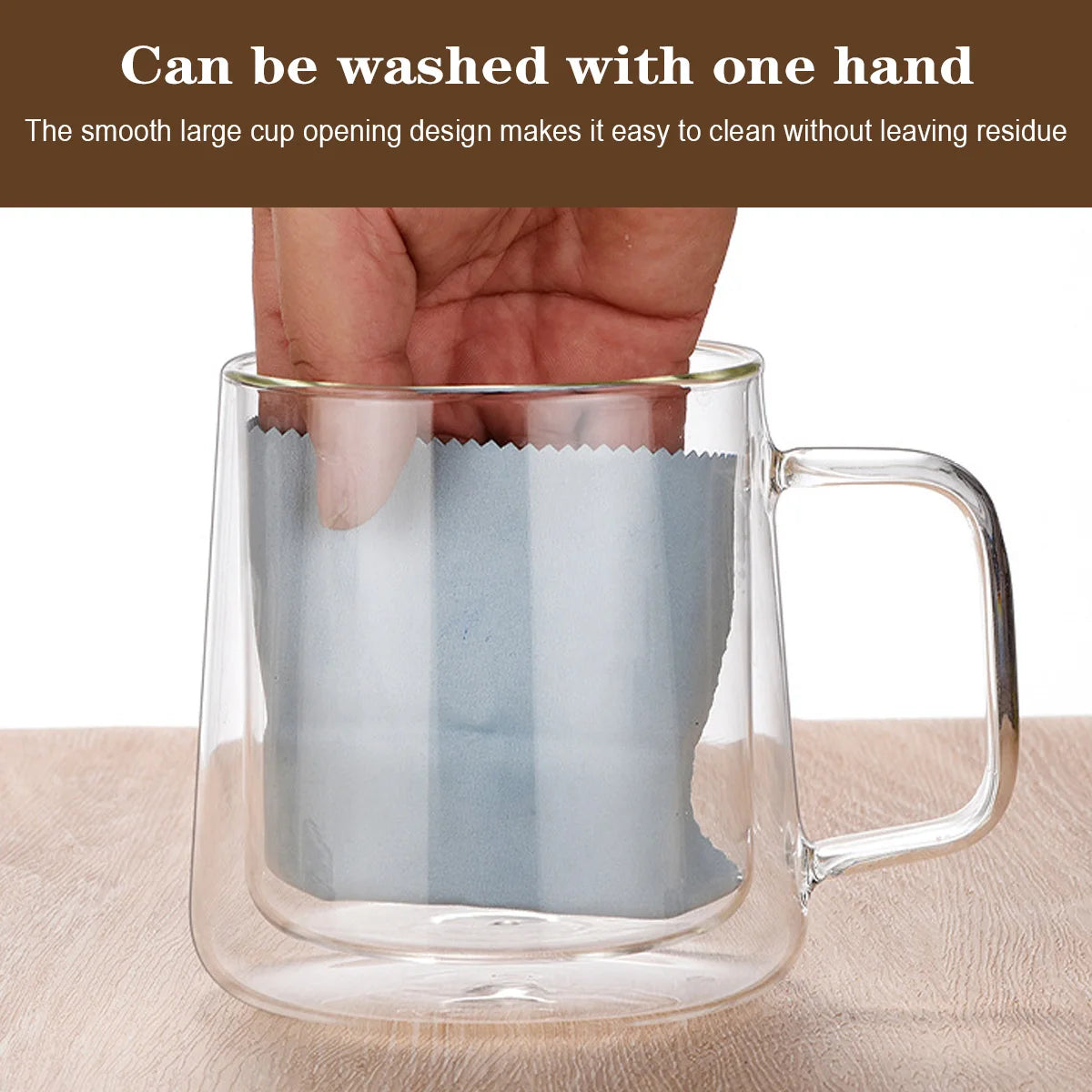 Double Wall Insulated Glass Cups, 13.5oz/24oz Glass Coffee Mugs, Clear Espresso Mugs for Latte, Cappuccino Cup with Handle Peaceful Pleasures Health and Wellness