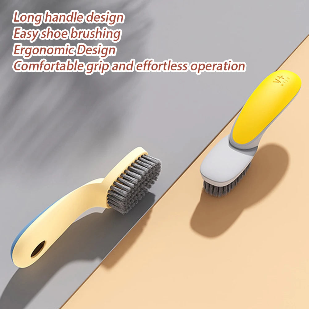 Laundry Stain Wear Resistant Washing Brush Shoe Brush Soft Bristle Cleaning Shoes Scrubber Long Handle Household Cleaning Tool Peaceful Pleasures Health and Wellness