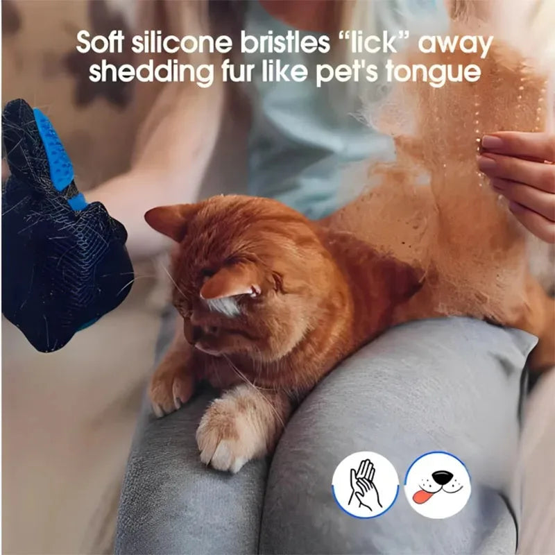 Pet Hair Glove Comb Pet Dog Cat Grooming Cleaning Glove Deshedding Hair remover Massage Brush Animal Supplies Cat Accessoies Peaceful Pleasures Health and Wellness