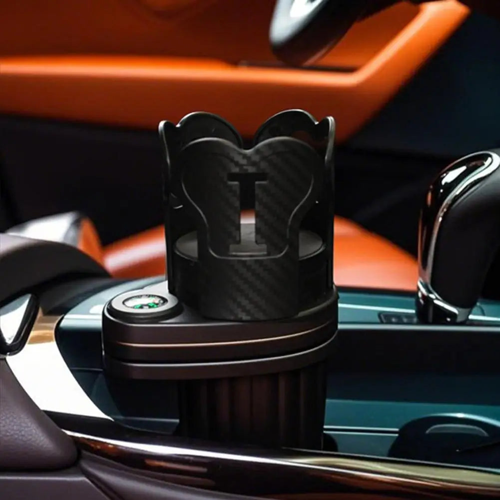 3‑in‑1 Car Cup Holder Expander Adapter 360° Rotatable Dual Cup Holder Built‑in Compass Universal Auto Drink Holder Organizer Peaceful Pleasures Health and Wellness