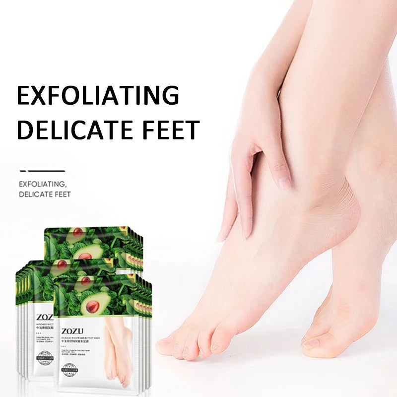 5-Pair Avocado Exfoliating Foot Mask – Dead Skin Remover