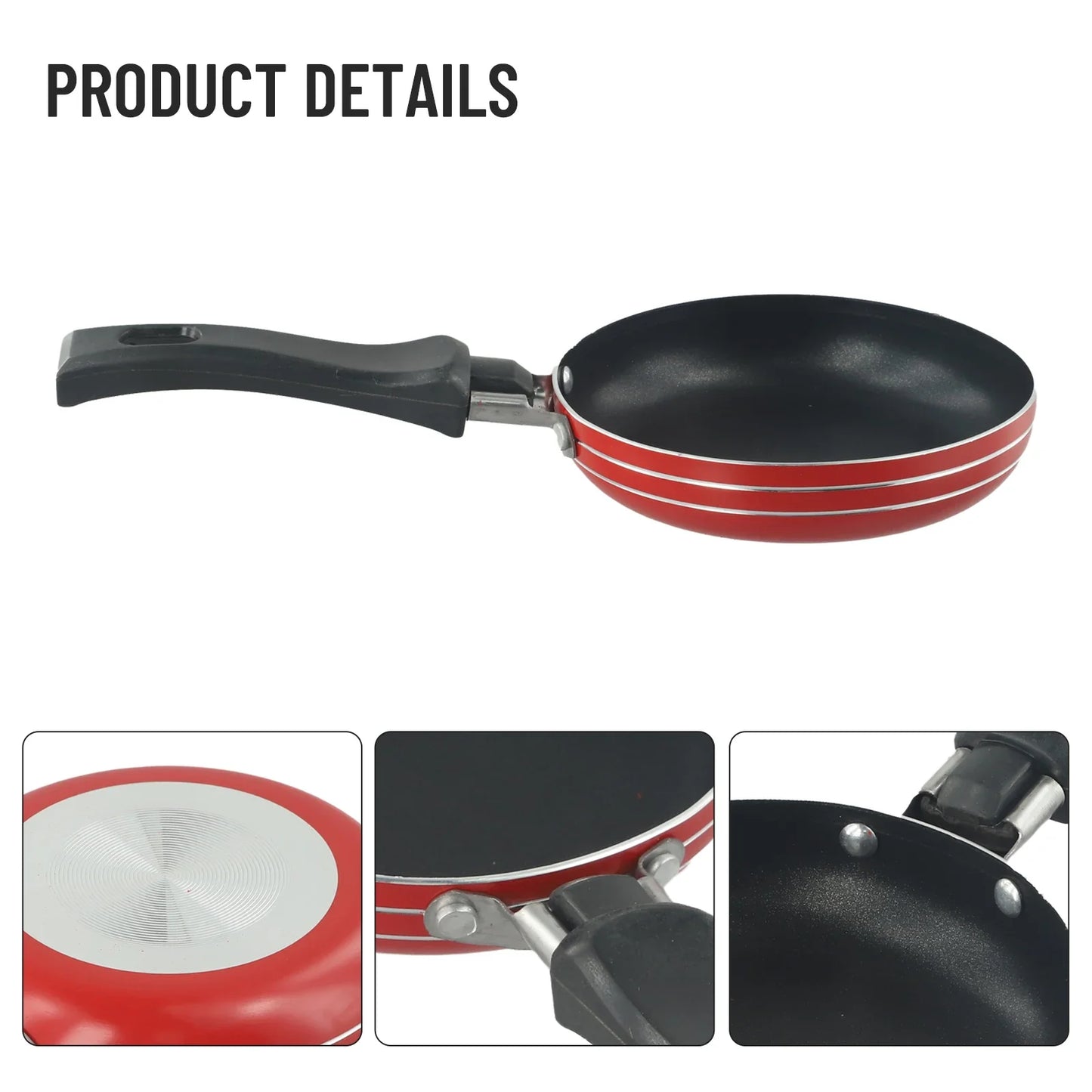LEENKEA Non-Stick Stainless Steel Mini Frying Pan 12–18cm
