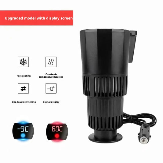 12V/24V Car Heating Cooling Cup Digital Display Smart Mug 2-in-1 Heater Cooler for Car Drinks Coffee Water Warmer & Cooler Peaceful Pleasures Health and Wellness