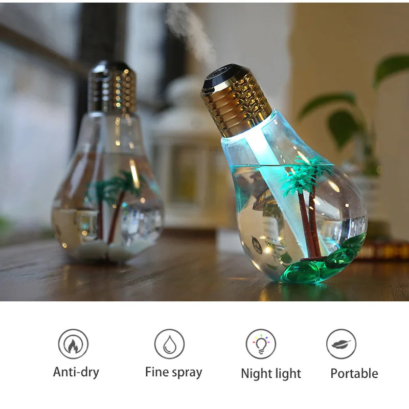 Usb Led Night Light Personal Desktop Humidifier Led Lights Home Bedroom Office Study Car Air Humidifier Room Decor Lamp Peaceful Pleasures Health and Wellness