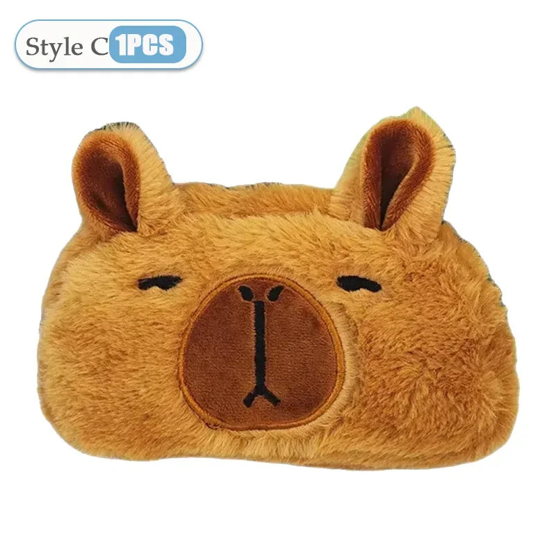 Kids Cute Capybara Plush Pencil Case – Large Capacity Pouch