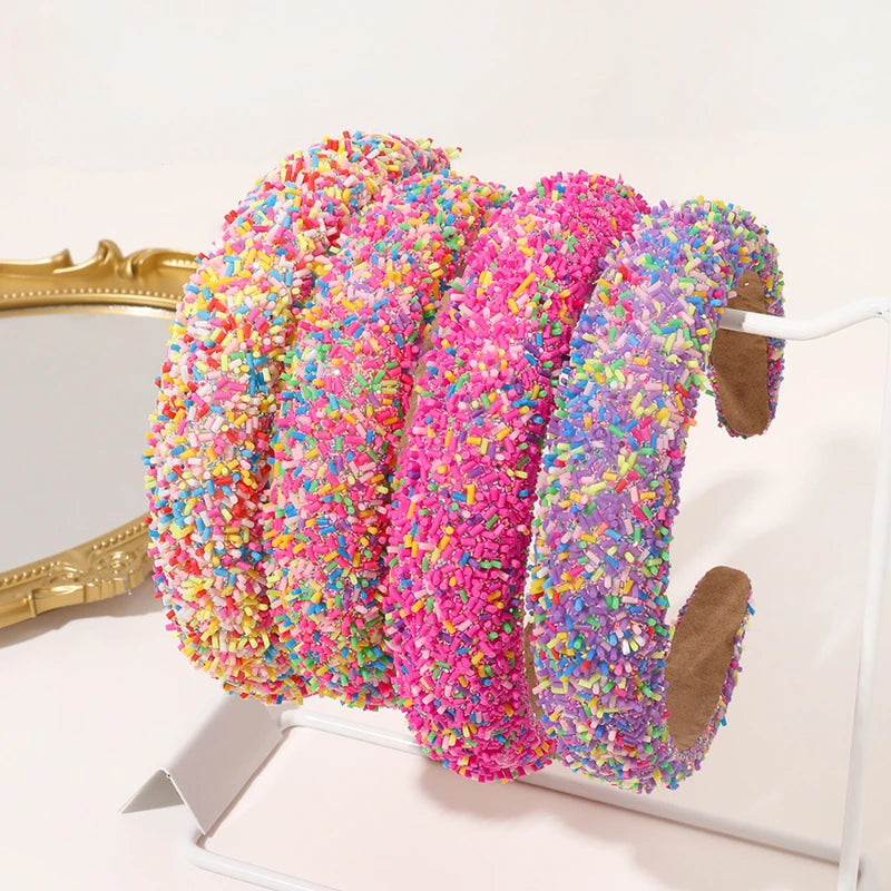 Sponge Padded Hairband Wide Headband Candy Headbands Adult Hair