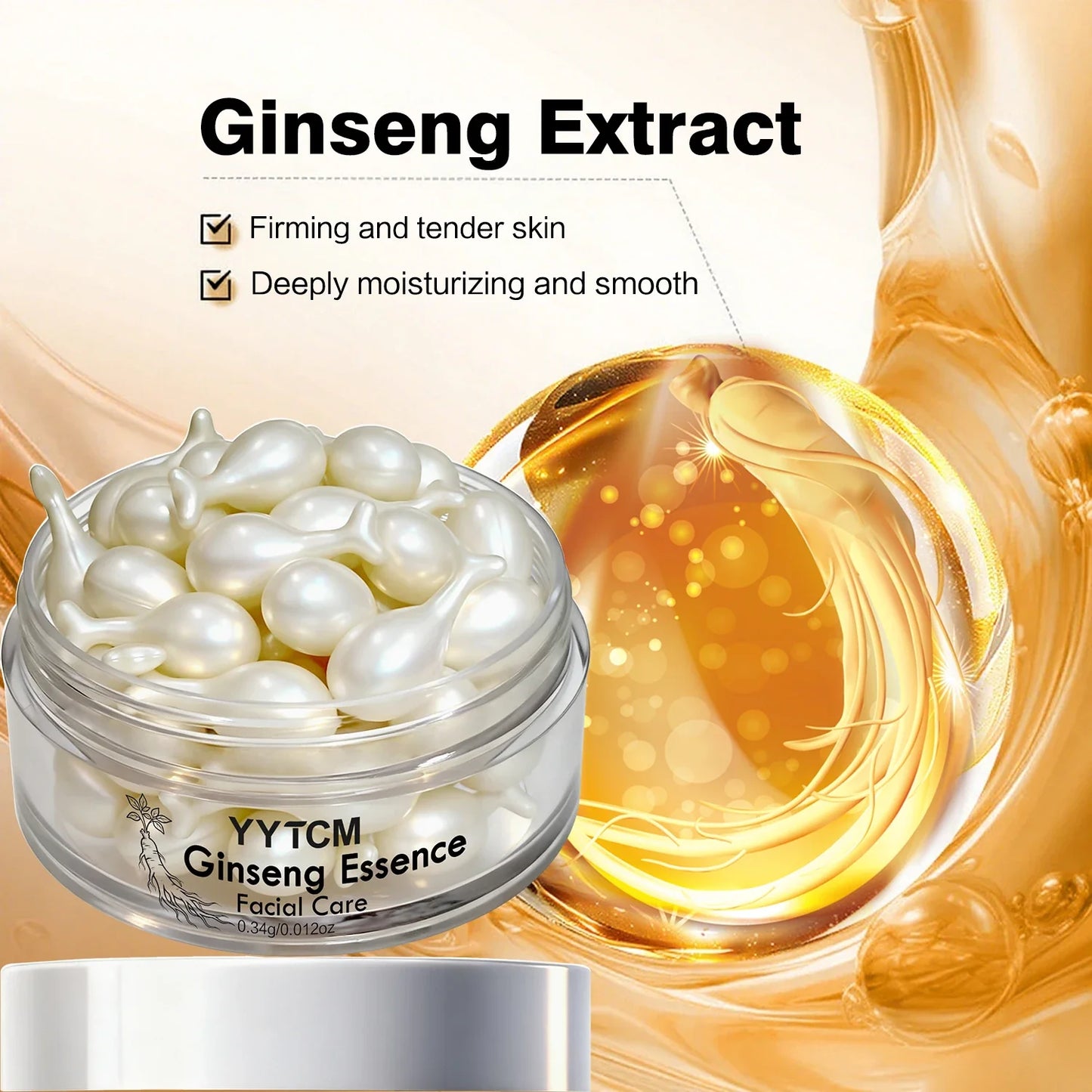 Ginseng Essence Capsules | Squalane, Niacinamide & Retinol Serum