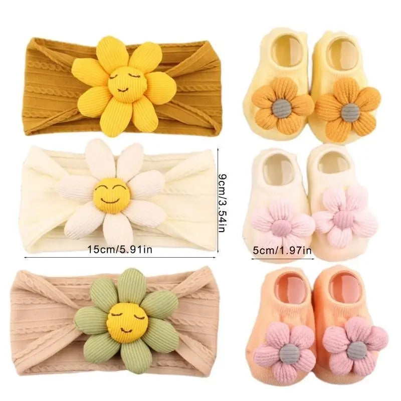 Baby Nylon Headband & Sock Set | Infant Ages 0–1 Year