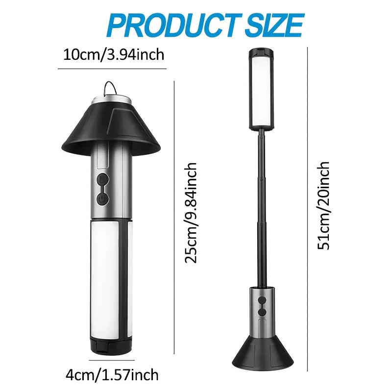 2-in-1 LED Camping Lantern & Zoom Flashlight | Rechargeable