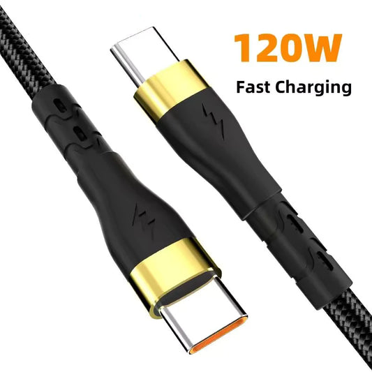 PD 120W USB-C Fast Charging Cable – Samsung, iPhone 15 16 & Xiaomi USB-C Charging Cable Peaceful Pleasures Health and Wellness