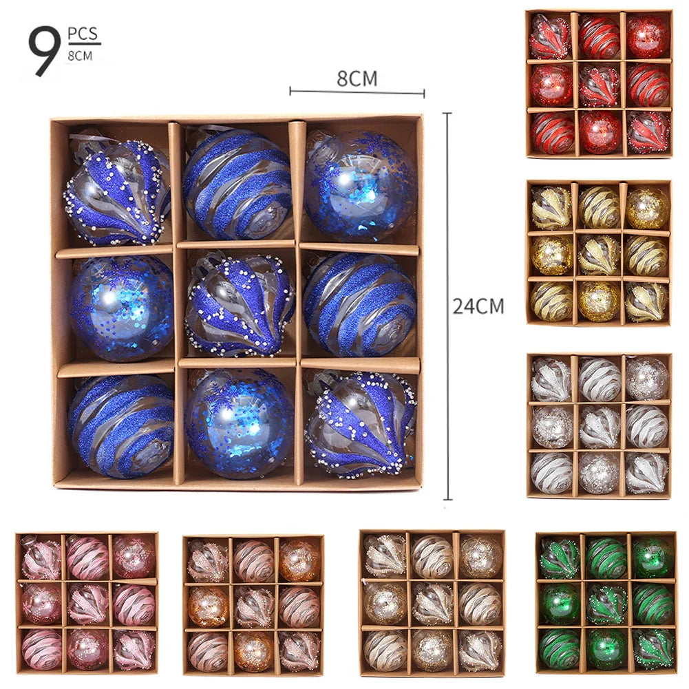 Christmas Ball Ornaments Set | Xmas Tree Hanging Pendants