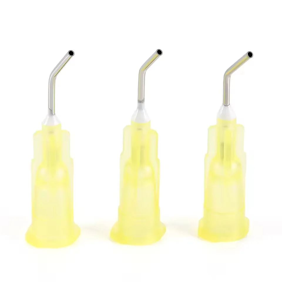 100-Pack Dental Pre-Bent Dispensing Tips – Irrigator Applicator