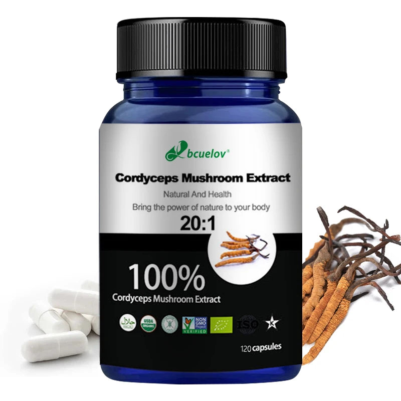 Pure Cordyceps Mushroom Extract – Energy & Immune Support Capsules