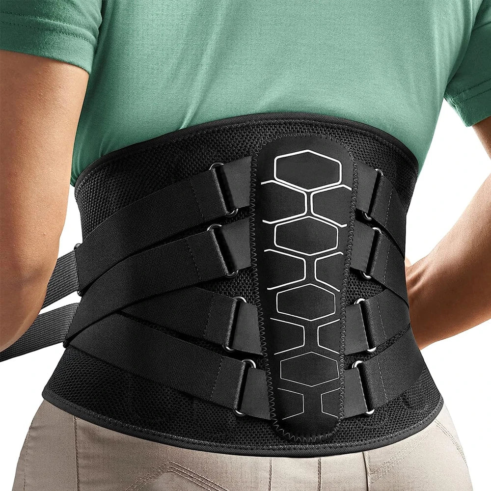Back Brace for Lower Back Pain Women/Men,Back Support for Heavy Lifting with Ergonomic Lumbar Pad,Breathable Lumbar Support Belt Peaceful Pleasures Health and Wellness Black S