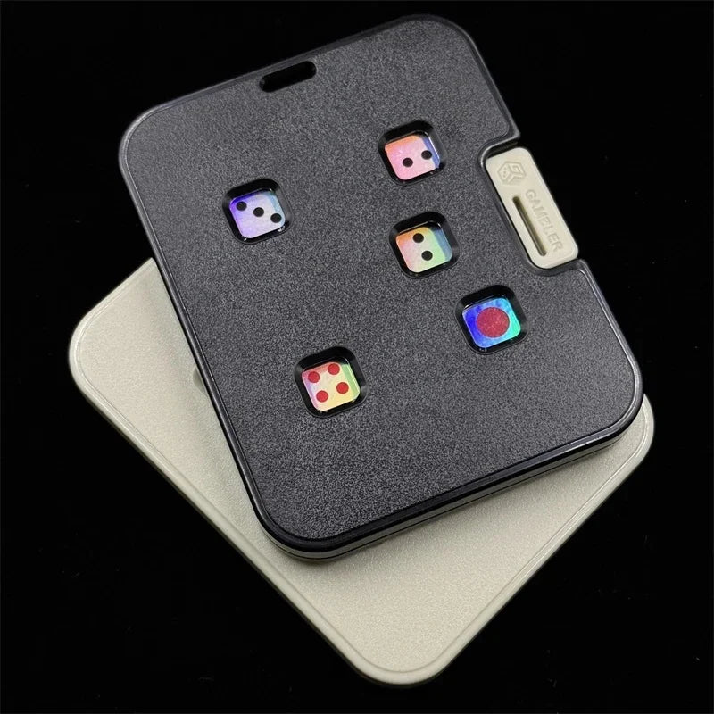 Portable Dice Edc Stress Relief Mechanical Card Press Dice, Table Game Gift for Parties, Fun and Interactive Gaming Accessory Peaceful Pleasures Health and Wellness