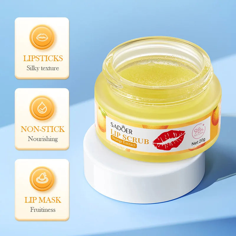 SADOER Fruit Lip Scrub Mask – Avocado Orange Strawberry