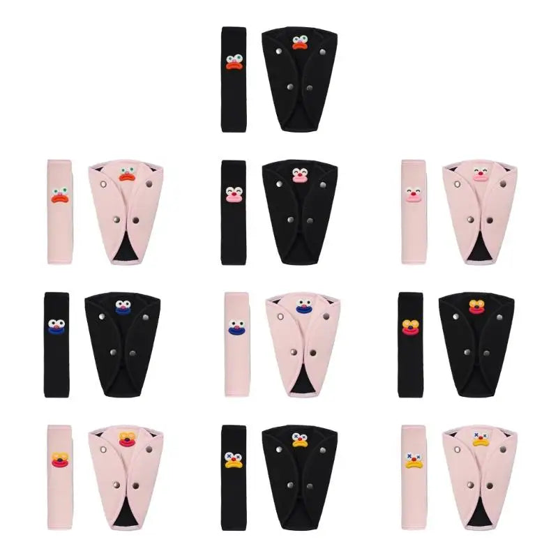 Kids Car Seat Belt Pads – Soft Ice Silk Shoulder Protector 2 Pack