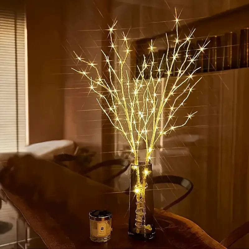Glowing Artificial Birch Branches | Battery Operated LED Decor