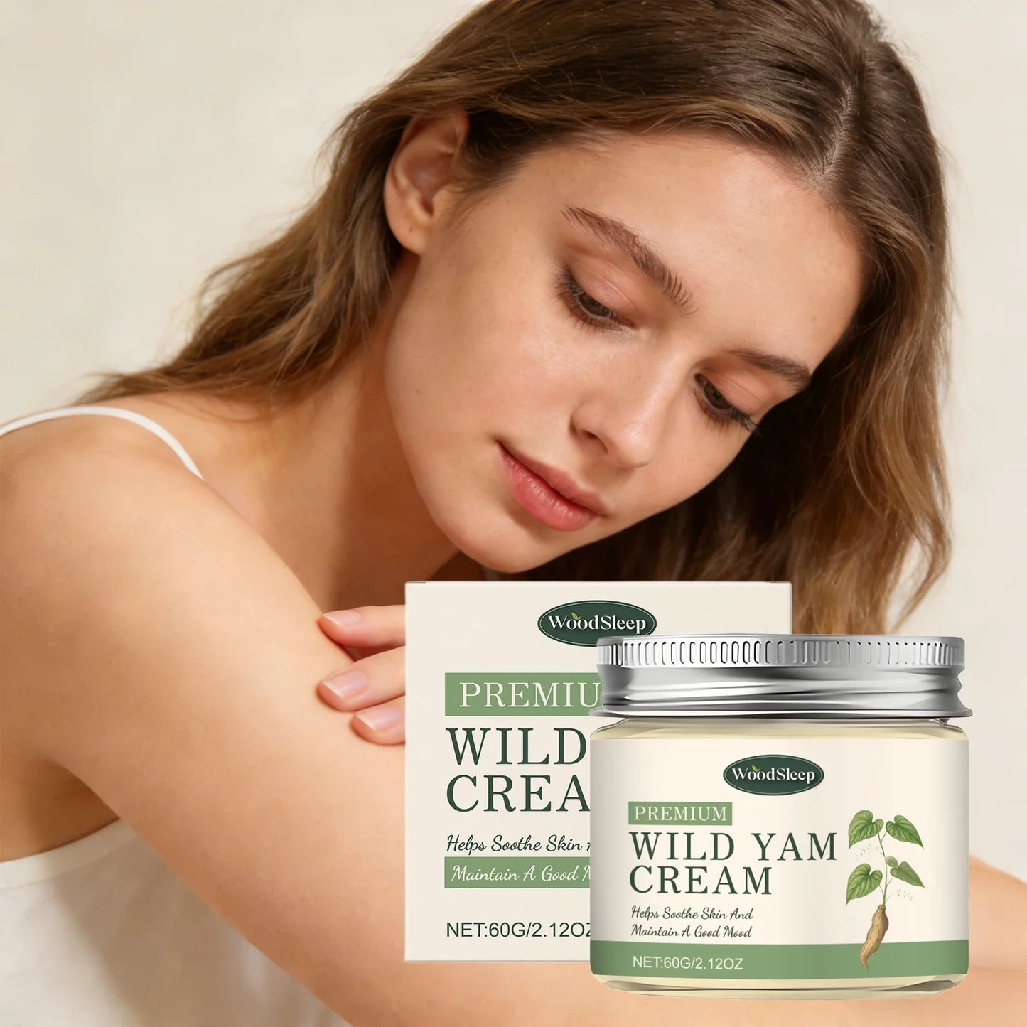 WOODSLEEP Wild Yam Body Cream – Botanical Women's Cream 60g
