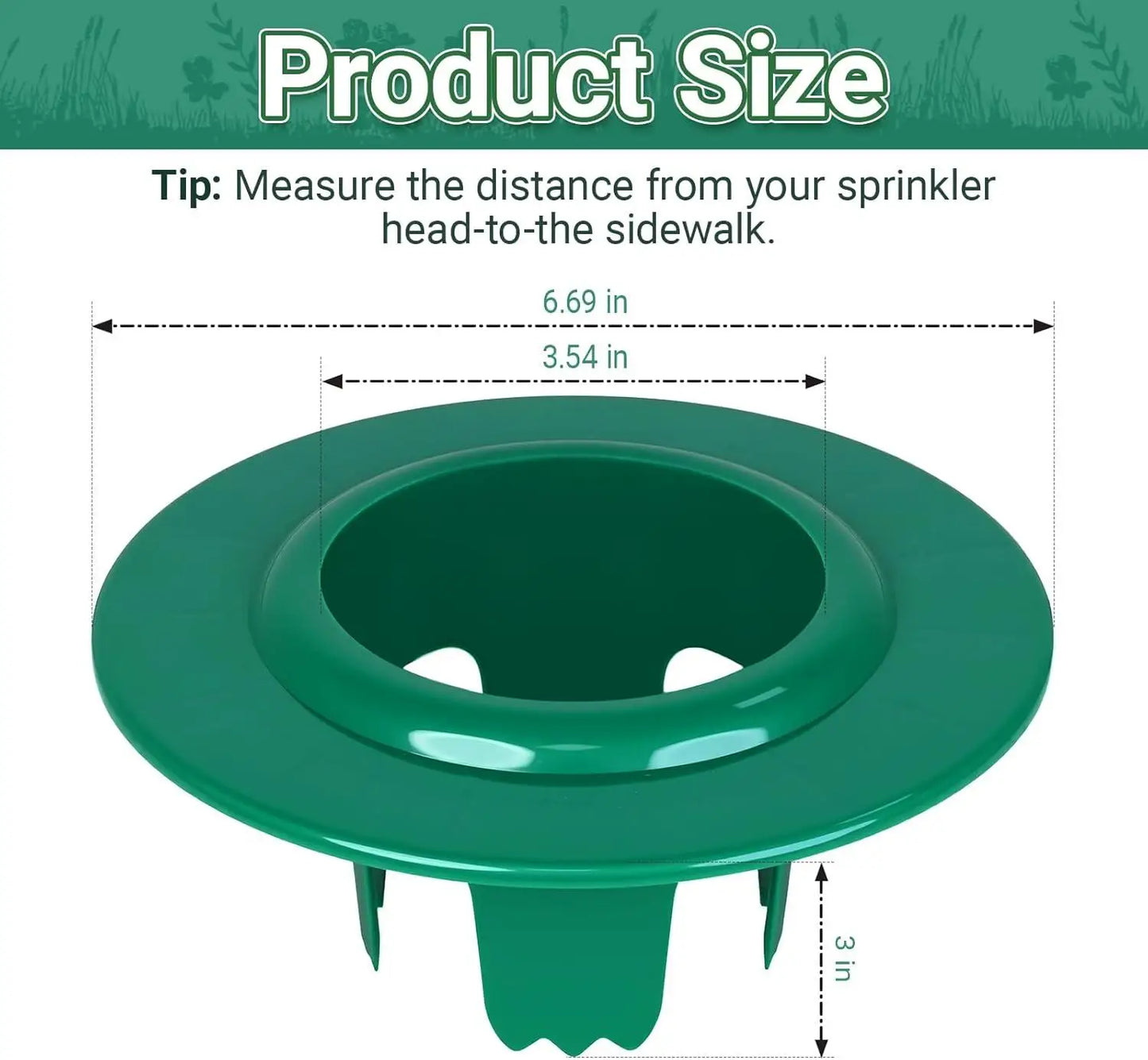 Sprinkler Head Protectors 6-Pack | Adjustable Depth Lawn Guard