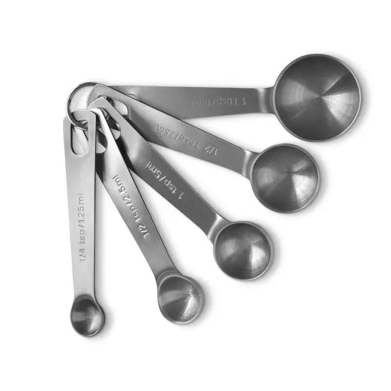 Stainless Steel Measuring Spoons Set 6 Pcs – Stackable Kitchen