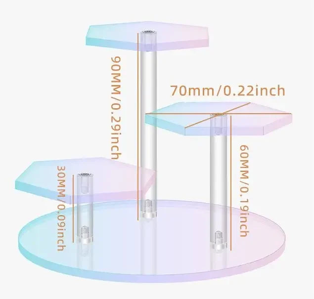 Acrylic Lipstick & Cosmetic Display Rack – 3/4/7 Tier Organizer