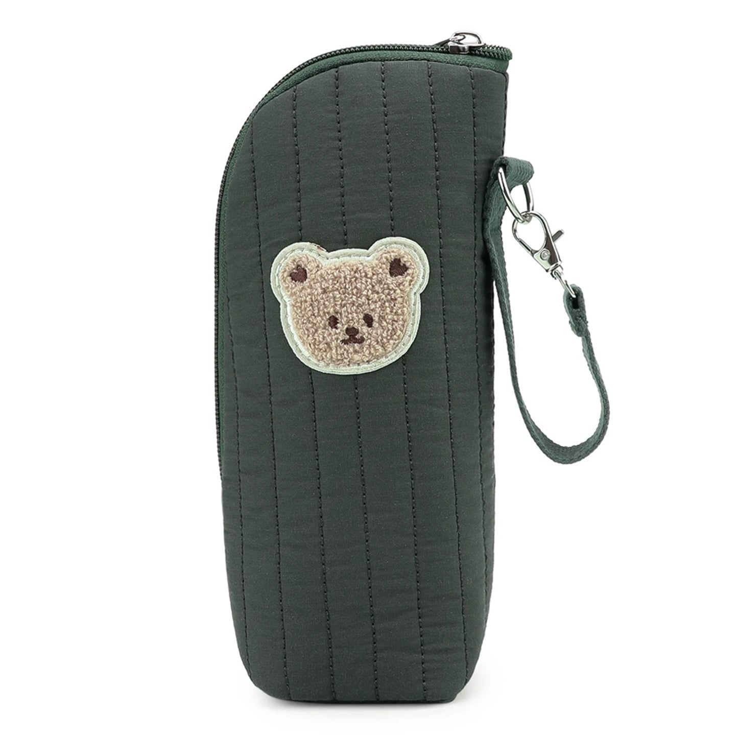 Baby Milk Bottle Warmer Bag,Plush Cartoon Bear Insulated Bag For Outdoor Travel Camping,Newborns Essential Travel Geared Peaceful Pleasures Health and Wellness Green