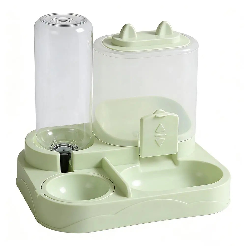 All-in-One Cat Feeder & Water Dispenser | Dual Bowl, 4 Colors