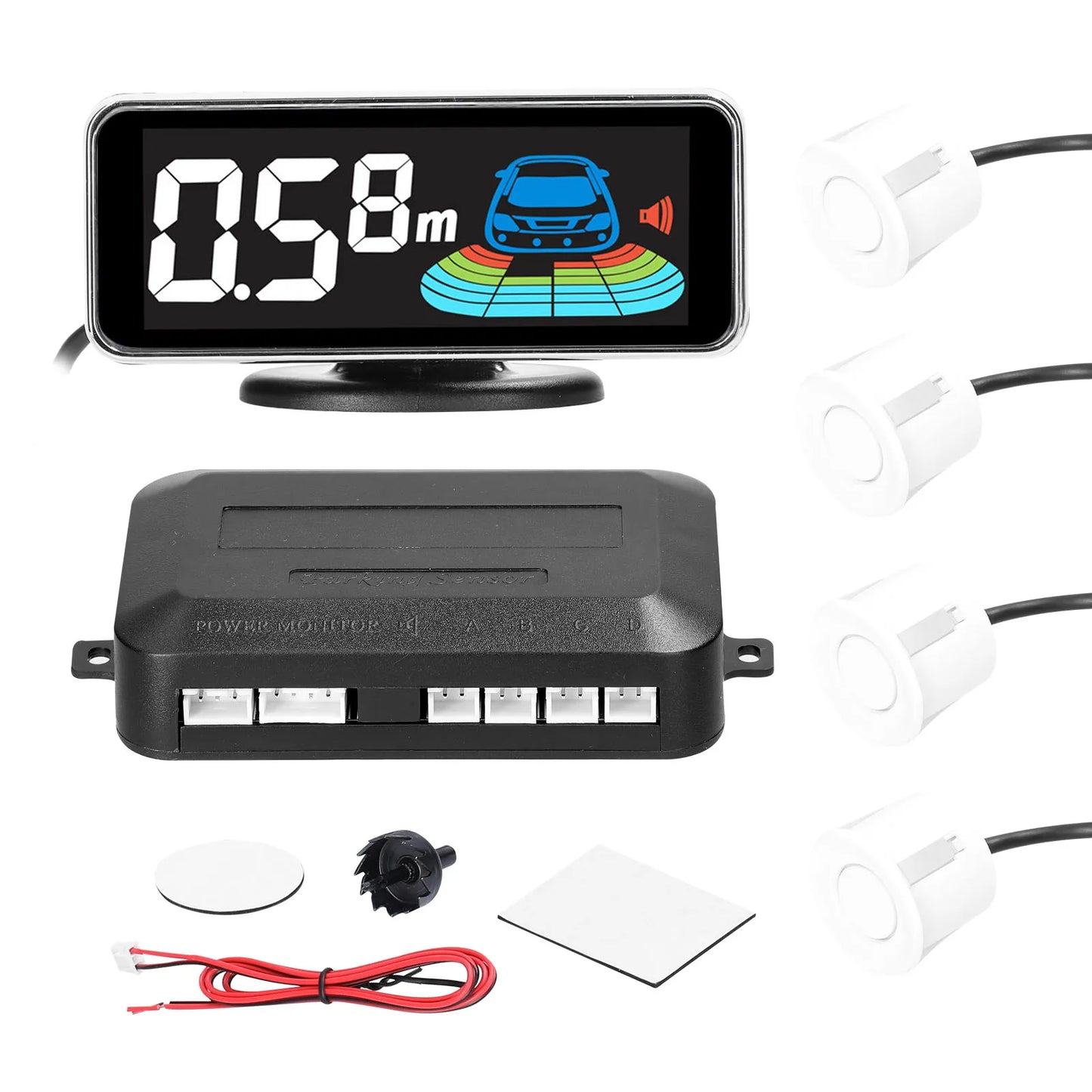 KKMOON 8-Sensor Car Parking Radar System with LCD Display