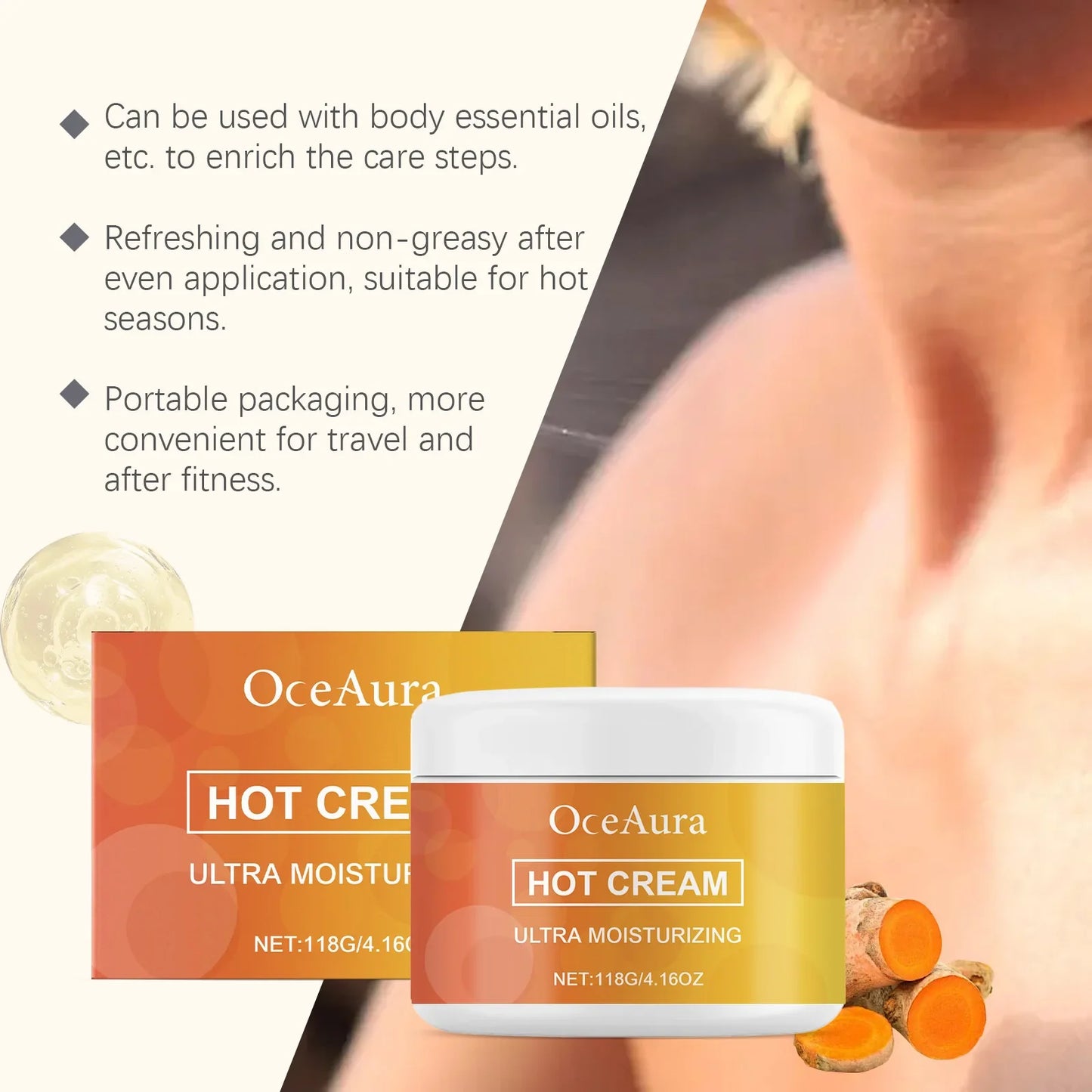 OceAura Body Firming & Moisturizing Cream 118g | Nourishing