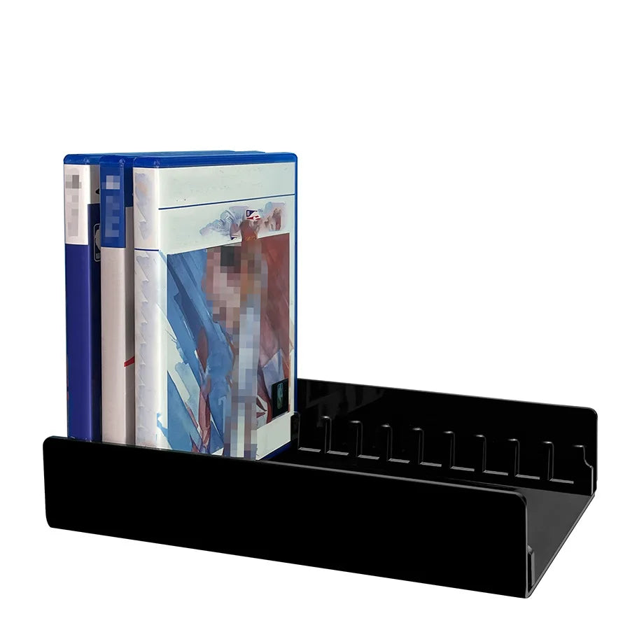Storage Rack For PS5 PRO Game Disc Organizer Display Rack Acrylic Game Disc Holder Peaceful Pleasures Health and Wellness black
