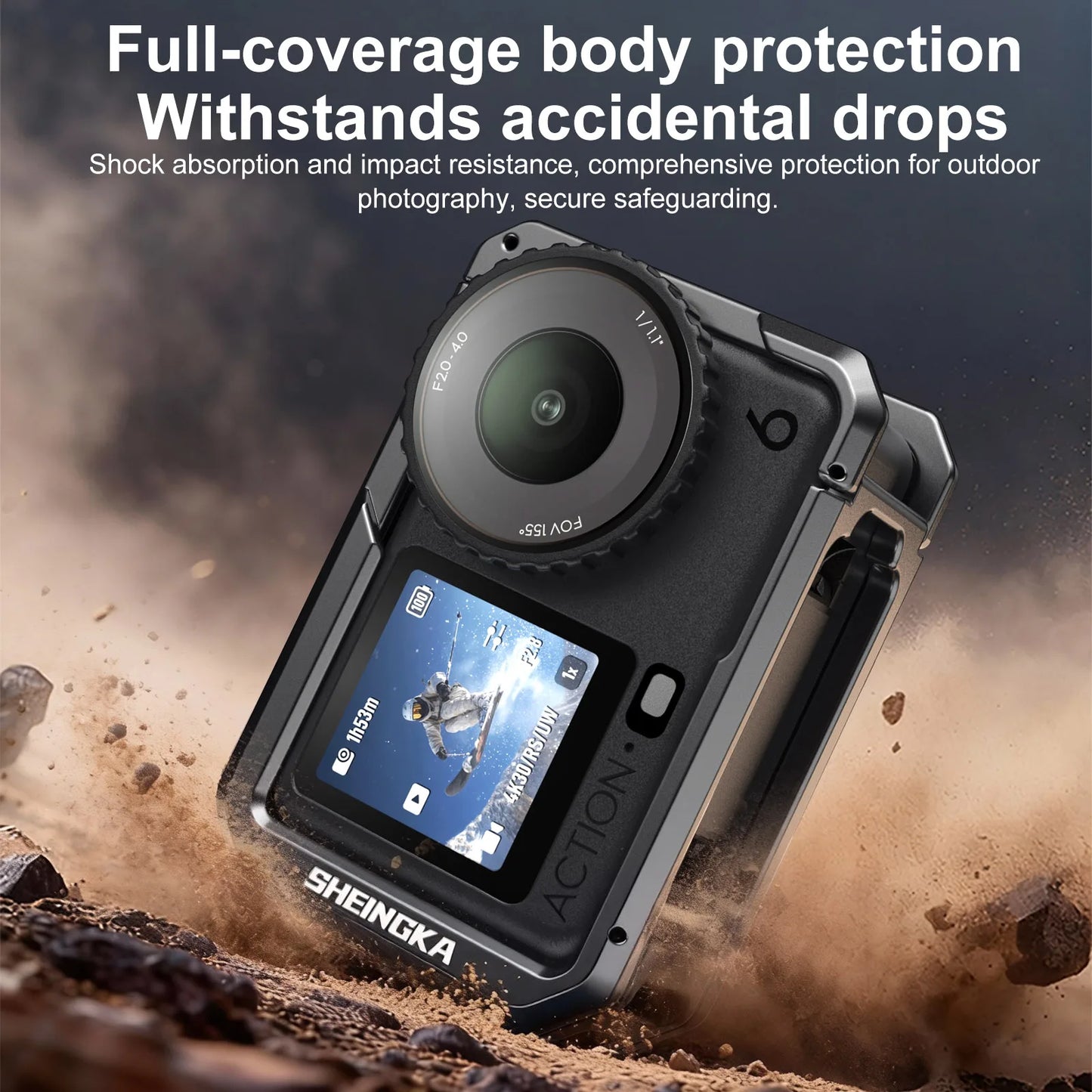 Rabbit Cage Aluminum Protective Case Multifunctional Metal Frame Expansion Adapter Mount For Dji Osmo Action6 Action Camera Peaceful Pleasures Health and Wellness