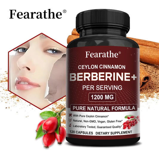 Berberine with Ceylon Cinnamon Capsules - Supports Immune System, Antioxidant,Balance Liver Health Digestion Peaceful Pleasures Health and Wellness