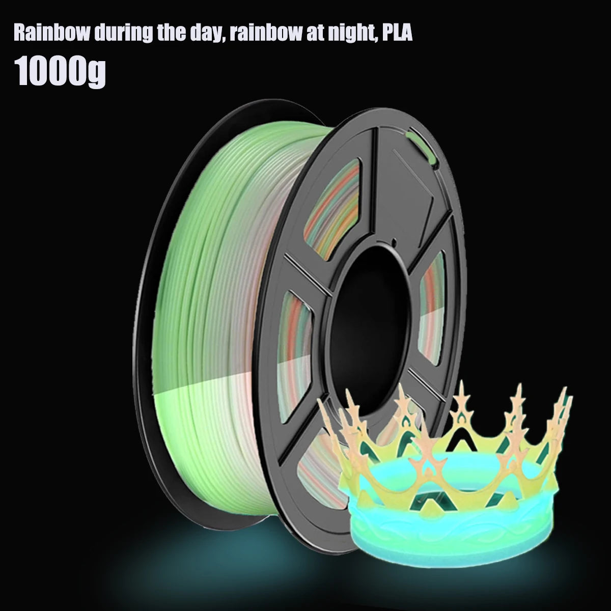 Luminous Rainbow PLA Filament 1.75mm | 3D Maliang FDM