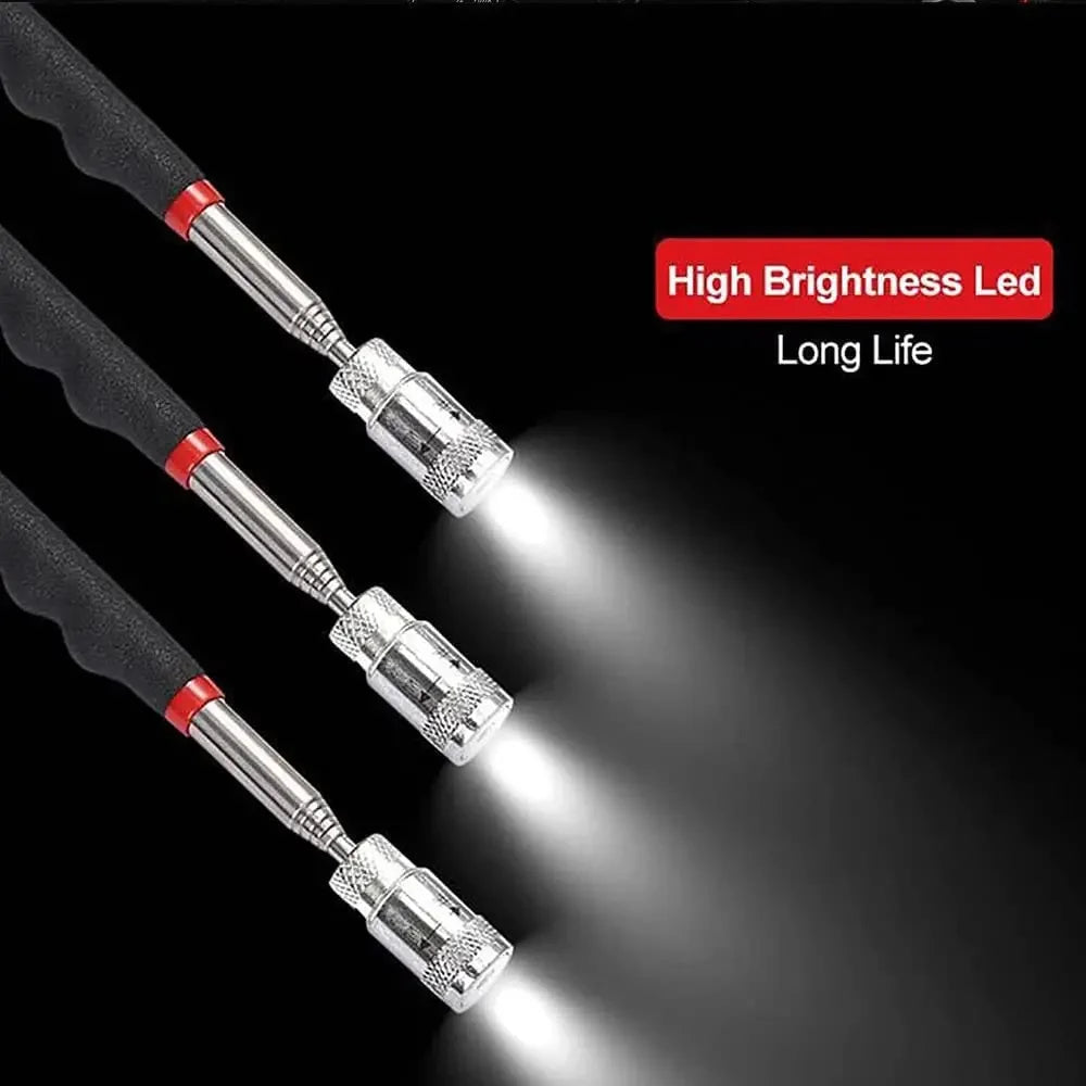 New Telescopic Adjustable Portable Magnet Pick Up Tool Magnetic Telescopic Magnet Grip Pen Telescopic Magnet Stick with Light Peaceful Pleasures Health and Wellness
