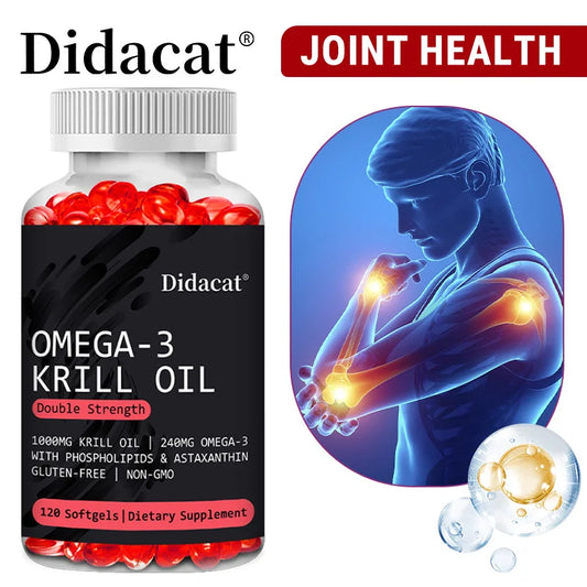 Krill Oil 1000mg Capsules – Astaxanthin, Omega-3 EPA & DHA Krill Oil Supplement Peaceful Pleasures Health and Wellness