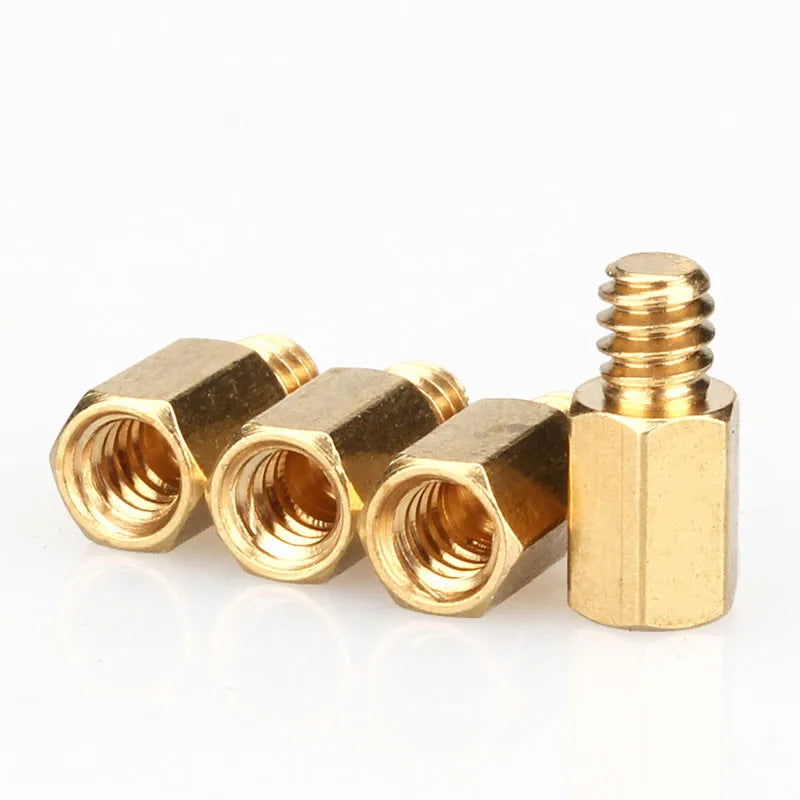 20pcs 6#-32X6+4mm 6#-32X6.5+4mm Hex Brass Standoff Spacer Pillar for PC Motherboard Peaceful Pleasures Health and Wellness