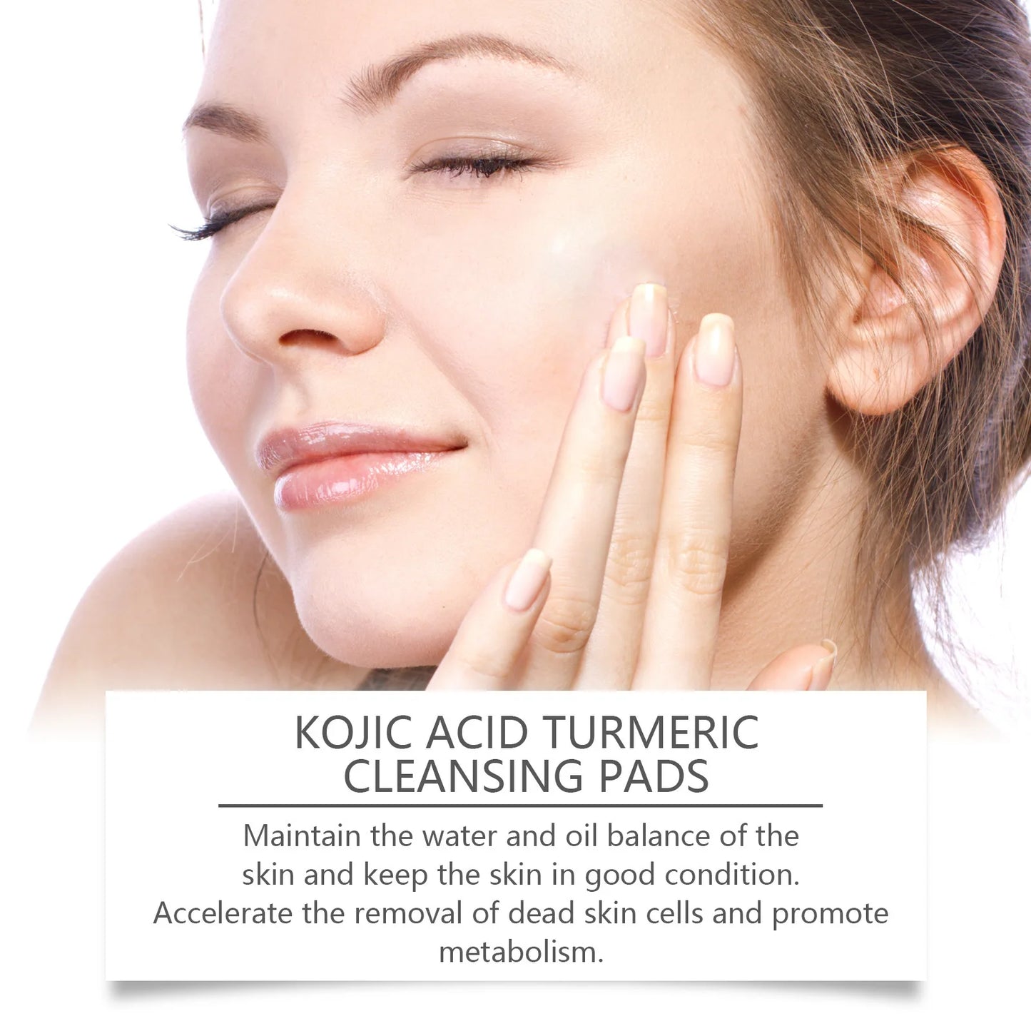Turmeric Kojic Acid Cleansing Pad Exfoliating Oil Control Blackhead Removal Shrink Pore Brightening Smooth Facial Washing Sponge Peaceful Pleasures Health and Wellness