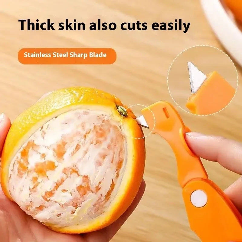 1pc/2pcs peeler,plastic folding handle fruit peeler tool,vegetable and fruit cutter,creative lemon and grapefruit peeler,kitchen Peaceful Pleasures Health and Wellness