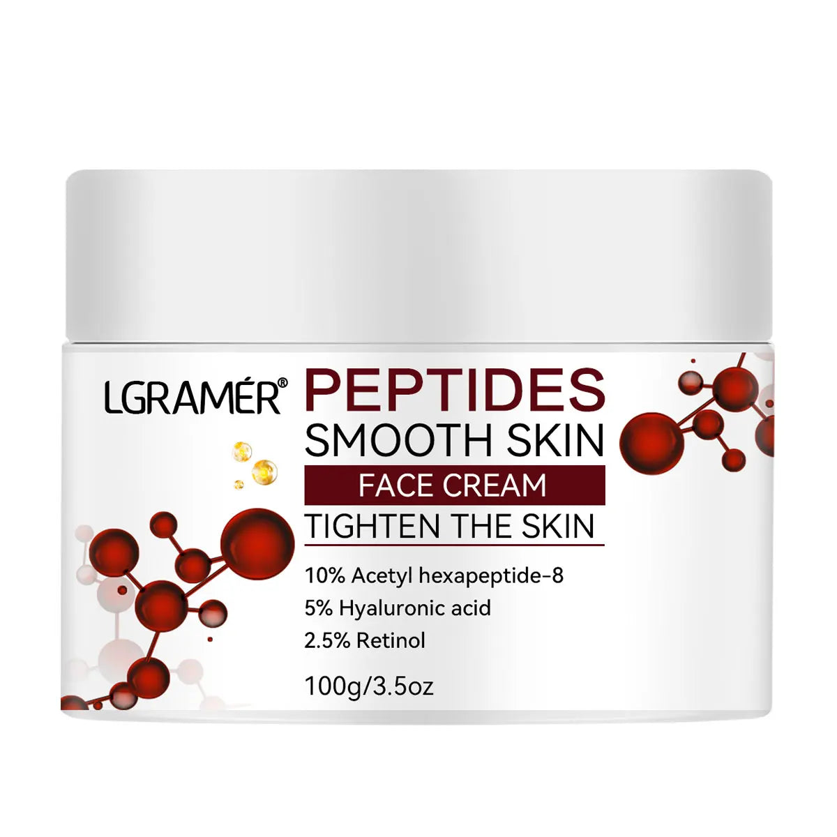 Advanced Peptide Facial Lifting Cream Lightens Fine Lines Firms Skin and Skincare for Younger Firmer and Smoother Skin Peaceful Pleasures Health and Wellness 100g