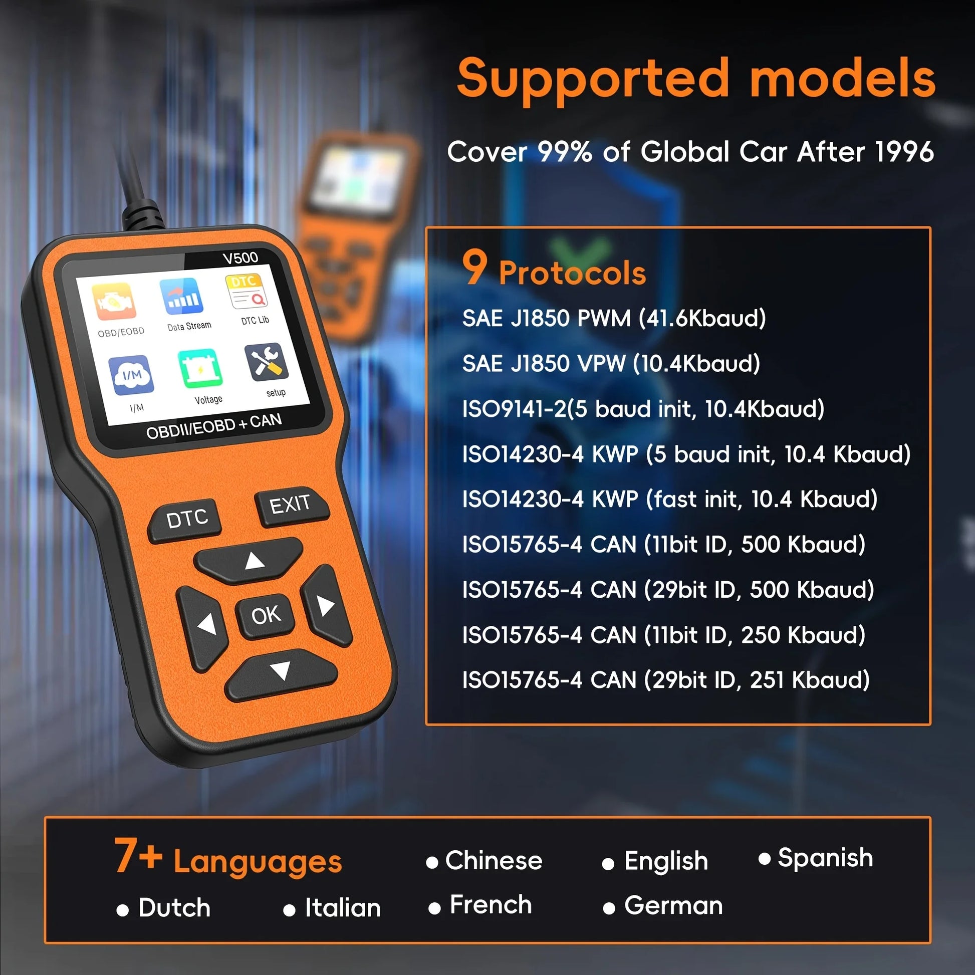 V500 OBD2 Scanner – Engine Code Reader & Battery Tester Peaceful Pleasures Health and Wellness